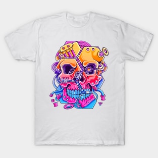 Geometric cyborg skull T-Shirt